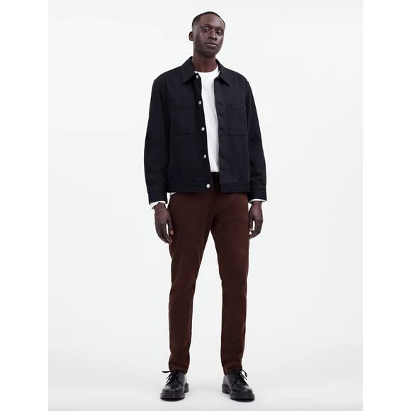 Madewell The Athletic Allday Slim Pant Dark Carob Brown Cotton W 31 L 30 NWT